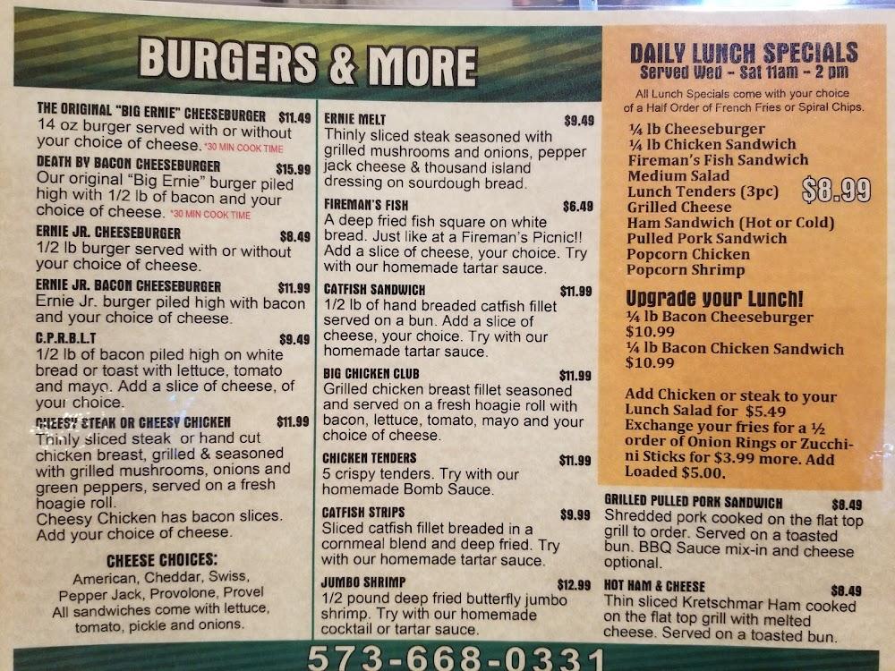 Uncle Ernie's Menu image 2